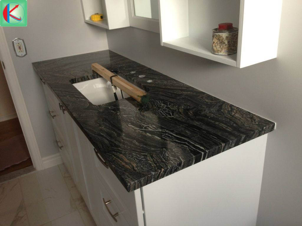Silver black marble